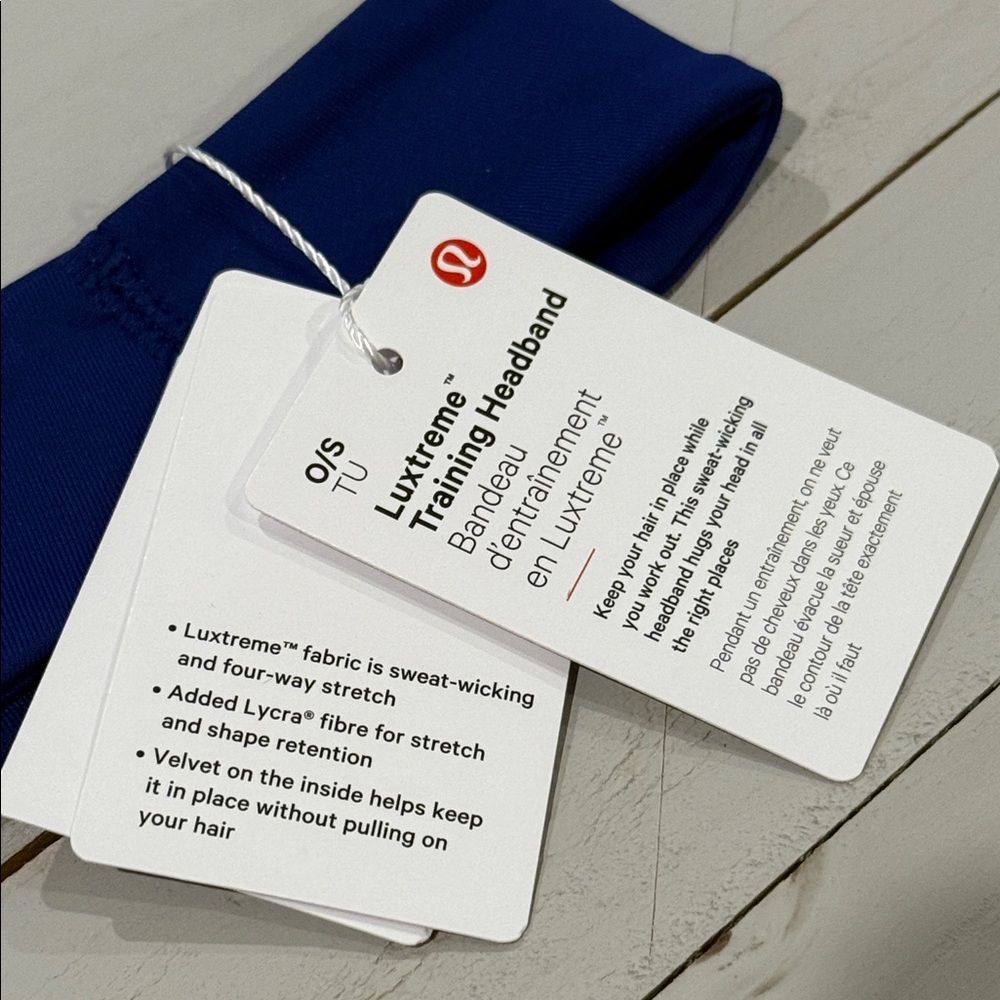 Lululemon Headband luxtreme training lulu nwt Deep Sea Blue - Picture 2 of 3